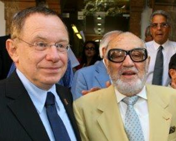 Sammy Ofer with Rambam's Prof. Rafi Beyar