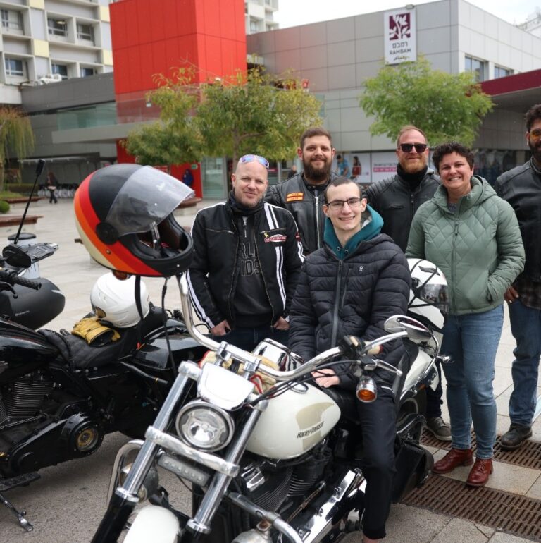 After Chemo, Young Teen Leaves Rambam on a Motorcycle