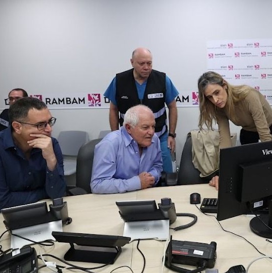 Injured Soldier Airlifted to Rambam During Minister of Health Haim Katz Visit to Rambam